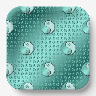 Aquarius de waterdrager papieren bordje