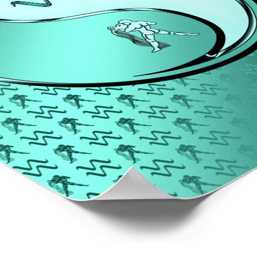 Aquarius de waterdrager poster (Hoek)