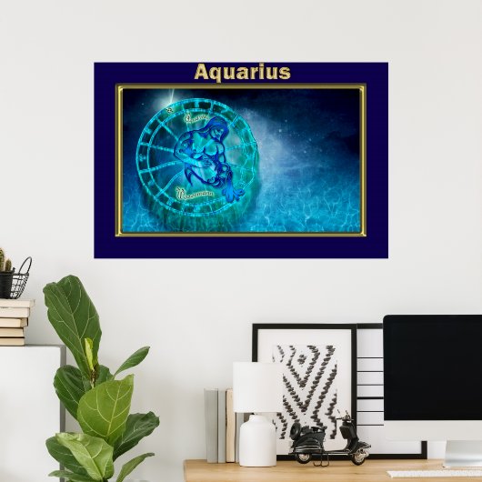 Aquarius de waterdrager poster (Thuiskantoor)