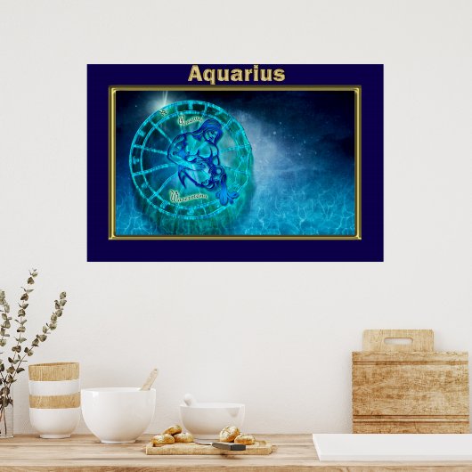 Aquarius de waterdrager poster (Keuken)