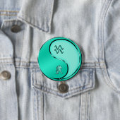 Aquarius de waterdrager ronde button 7,6 cm (In situ)