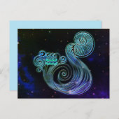 aquarius de waterdrager zodiac briefkaart (Voorkant / Achterkant)