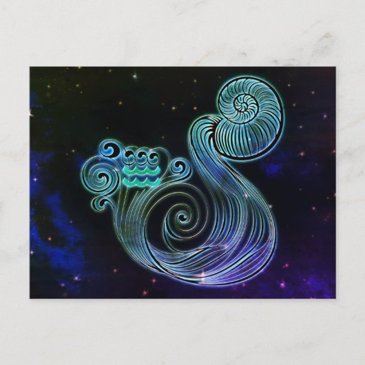 aquarius de waterdrager zodiac briefkaart (Voorkant)