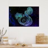 aquarius de waterdrager zodiac poster (Keuken)