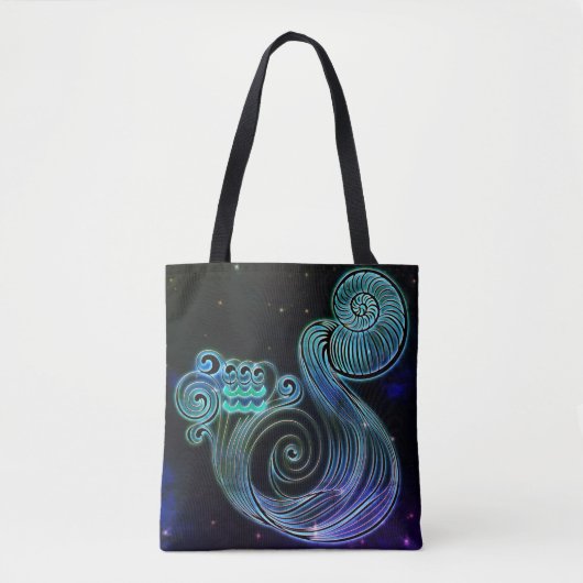 aquarius de waterdrager zoödiac canvas tas (Voorkant)