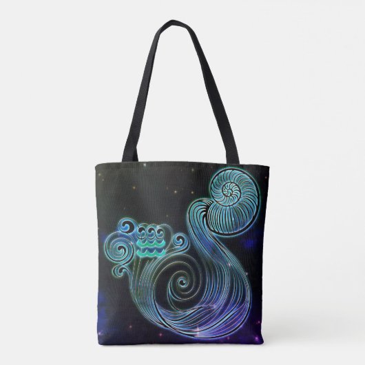 aquarius de waterdrager zoödiac canvas tas (Achterkant)