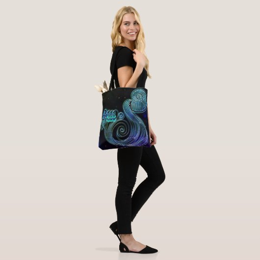 aquarius de waterdrager zoödiac canvas tas (Op model)