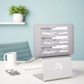 Aquarius Definitie Esthetische Astrologie Cadeau Sticker (Laptop op bureau)