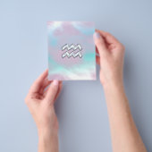 Aquarius Dierenriem Symbool op Moeder van Parel Na Flyer (Hand)
