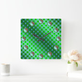 Aquarius & Earth Goat Vierkante Klok (Huis)