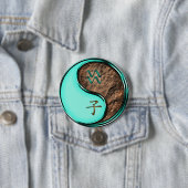 Aquarius & Earth Rat Ronde Button 7,6 Cm (In situ)