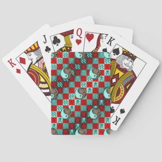 Aquarius & Earth Tiger Pokerkaarten (Achterkant)
