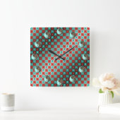 Aquarius & Earth Tiger Vierkante Klok (Huis)