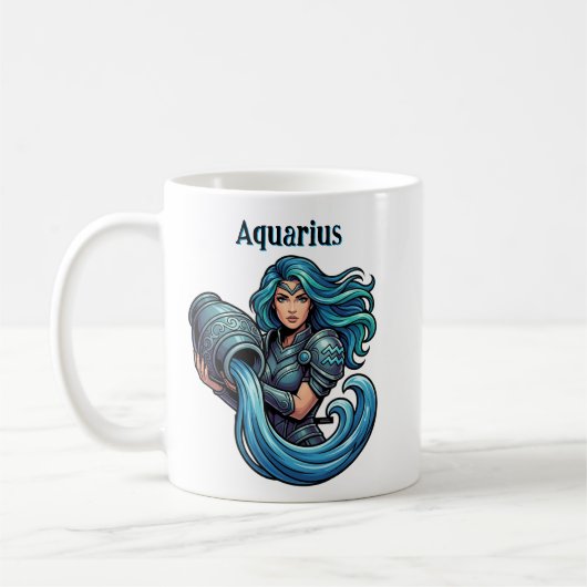 Aquarius Eigenschappen en Data  | Waterdrager Koffiemok (Links)