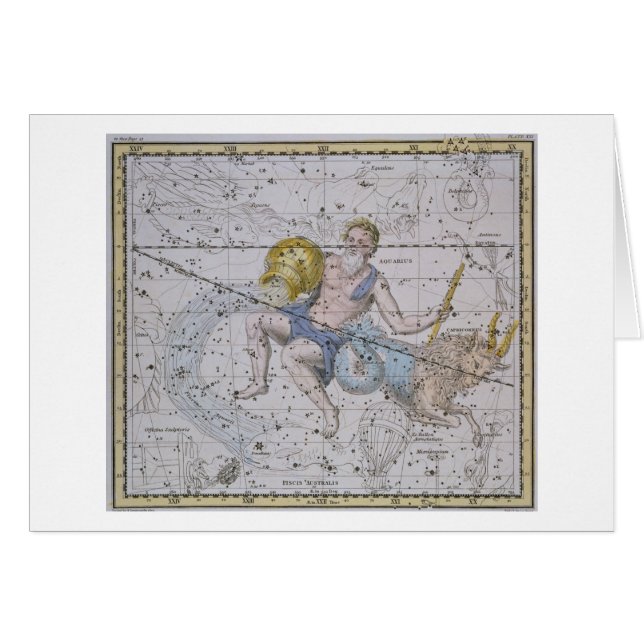 Aquarius en Capricorn uit 'A Celestial Atlas', (Voorkant Horizontaal)