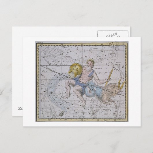 Aquarius en Capricorn uit 'A Celestial Atlas', Briefkaart (Voorkant / Achterkant)