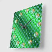 Aquarius & Fire Goat Vierkante Klok (Hoek)