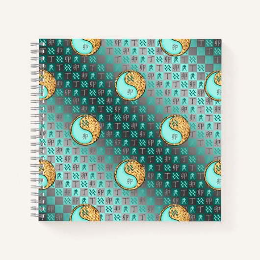 Aquarius & Fire Rabbit Notitieboek (Voorkant)