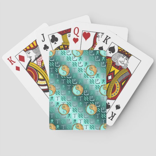 Aquarius & Fire Snake Pokerkaarten (Achterkant)