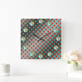 Aquarius & Fire Tiger Vierkante Klok (Huis)