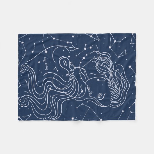 Aquarius Fleece Deken (Voorkant (Horizontaal))