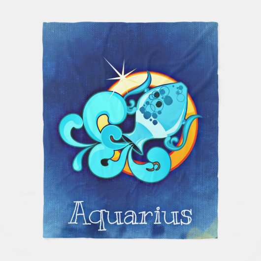 Aquarius Fleece Deken (Voorkant)