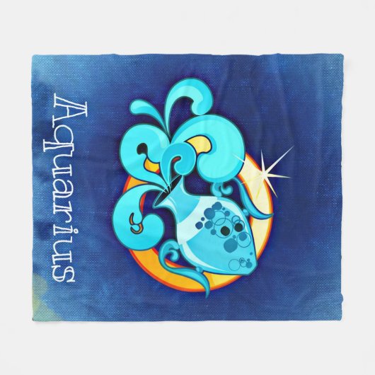 Aquarius Fleece Deken (Voorkant (Horizontaal))