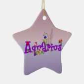 Aquarius Flowers Keramisch Ornament (Rechts)