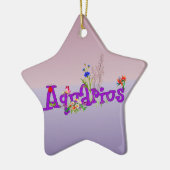 Aquarius Flowers Keramisch Ornament (Links)