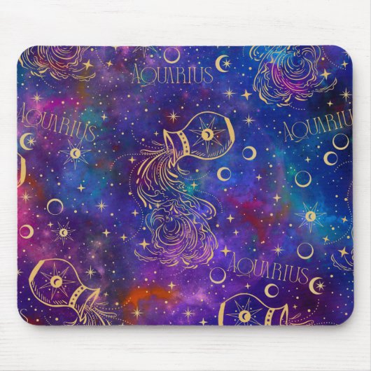 Aquarius Galaxy Mousepad Muismat (Voorkant)