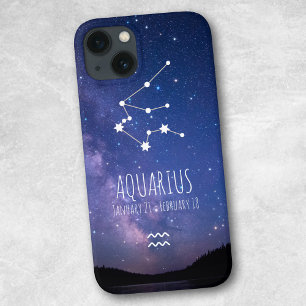 Aquarius Gepersonaliseerde zodiac-constellatie Case-Mate iPhone Case