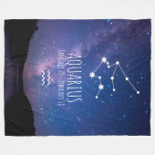 Aquarius | Gepersonaliseerde zodiac-constellatie Fleece Deken (Voorkant (Horizontaal))