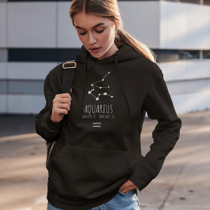 Aquarius   Gepersonaliseerde zodiac-constellatie Hoodie