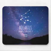 Aquarius | Gepersonaliseerde zodiac-constellatie Muismat (Voorkant)