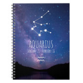 Aquarius | Gepersonaliseerde zodiac-constellatie Notitieboek (Voorkant)