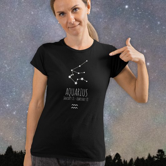 Aquarius | Gepersonaliseerde zodiac-constellatie T-shirt