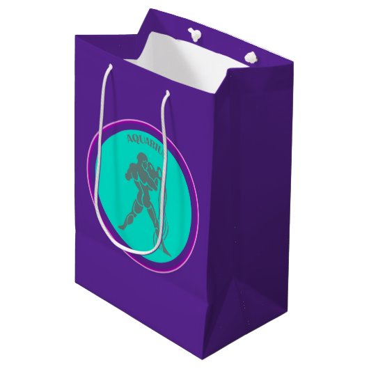 Aquarius Gift Bag Medium Cadeauzakje (Voorkant Gekanteld)