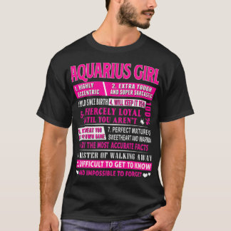 Aquarius Girl Funny Aquarius Birthday T-shirt