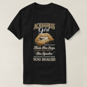 Aquarius Girl weet meer dan ze januari feb zegt T-shirt
