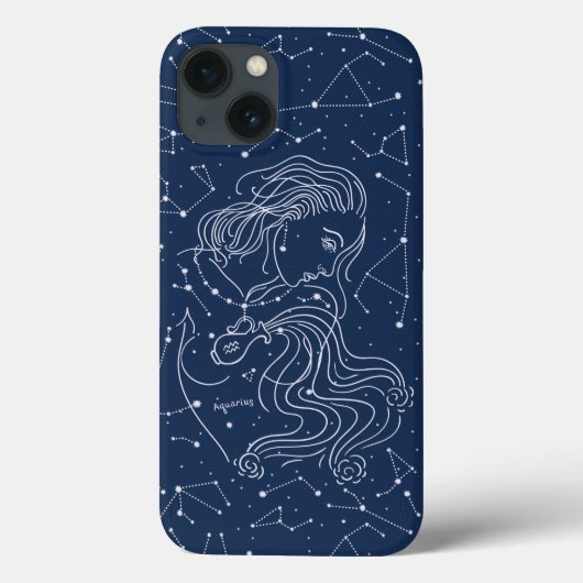 Aquarius Girl Zodiac Sign Case-Mate iPhone Case (Achterkant)