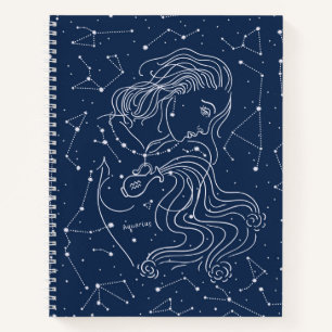 Aquarius Girl Zodiac Sign Notitieboek