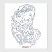 Aquarius Girl Zodiac Sign Sticker (Vel)
