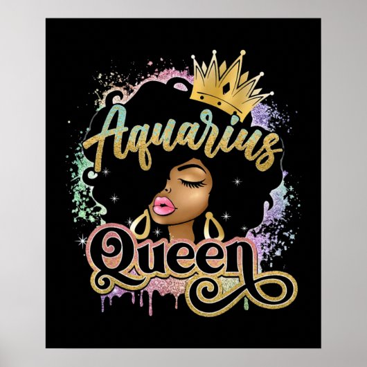 Aquarius Girls Black Queen Poster (Voorkant)