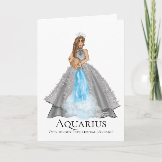 Aquarius Goddess met persoonlijke bagage Kaart (Voorkant)