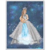 Aquarius Goddess met waterdrager Sticker (Voorkant)