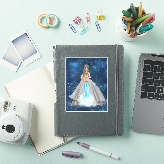 Aquarius Goddess met waterdrager Sticker (iPad Cover)
