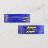 AQUARIUS GOLD JEWEL, blauw saffier, geel Mini Visitekaartje (Voorkant / Achterkant)