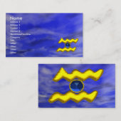 AQUARIUS GOLD JEWEL, blauw saffier, geel Visitekaartje (Voorkant / Achterkant)
