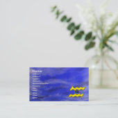 AQUARIUS GOLD JEWEL, blauw saffier, geel Visitekaartje (Staand voorkant)