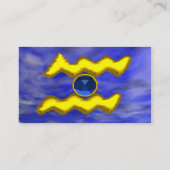 AQUARIUS GOLD JEWEL, blauw saffier, geel Visitekaartje (Achterkant)